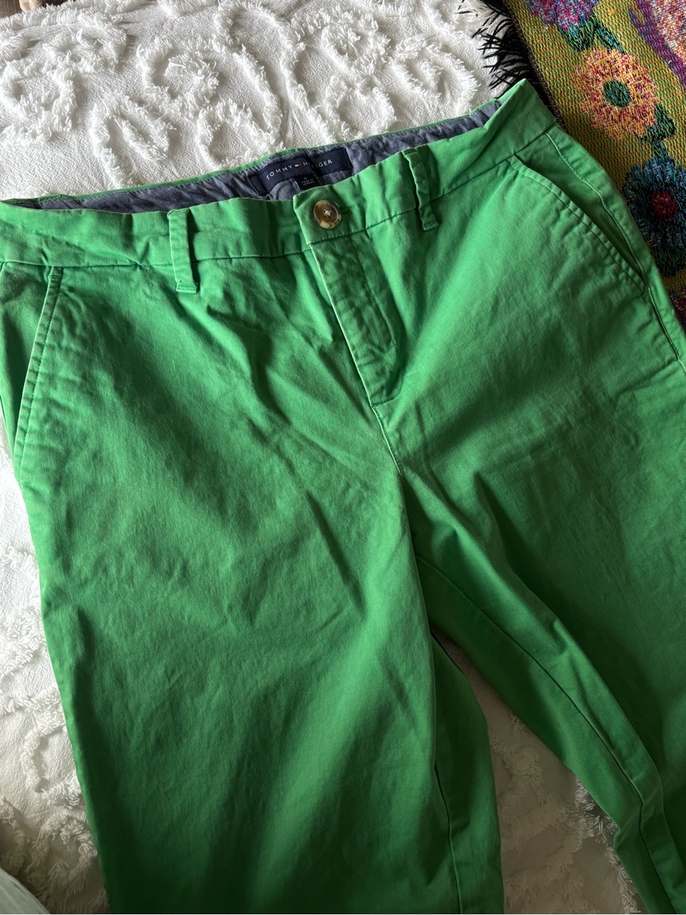 Tommy Hilfiger Women's Green Capris
